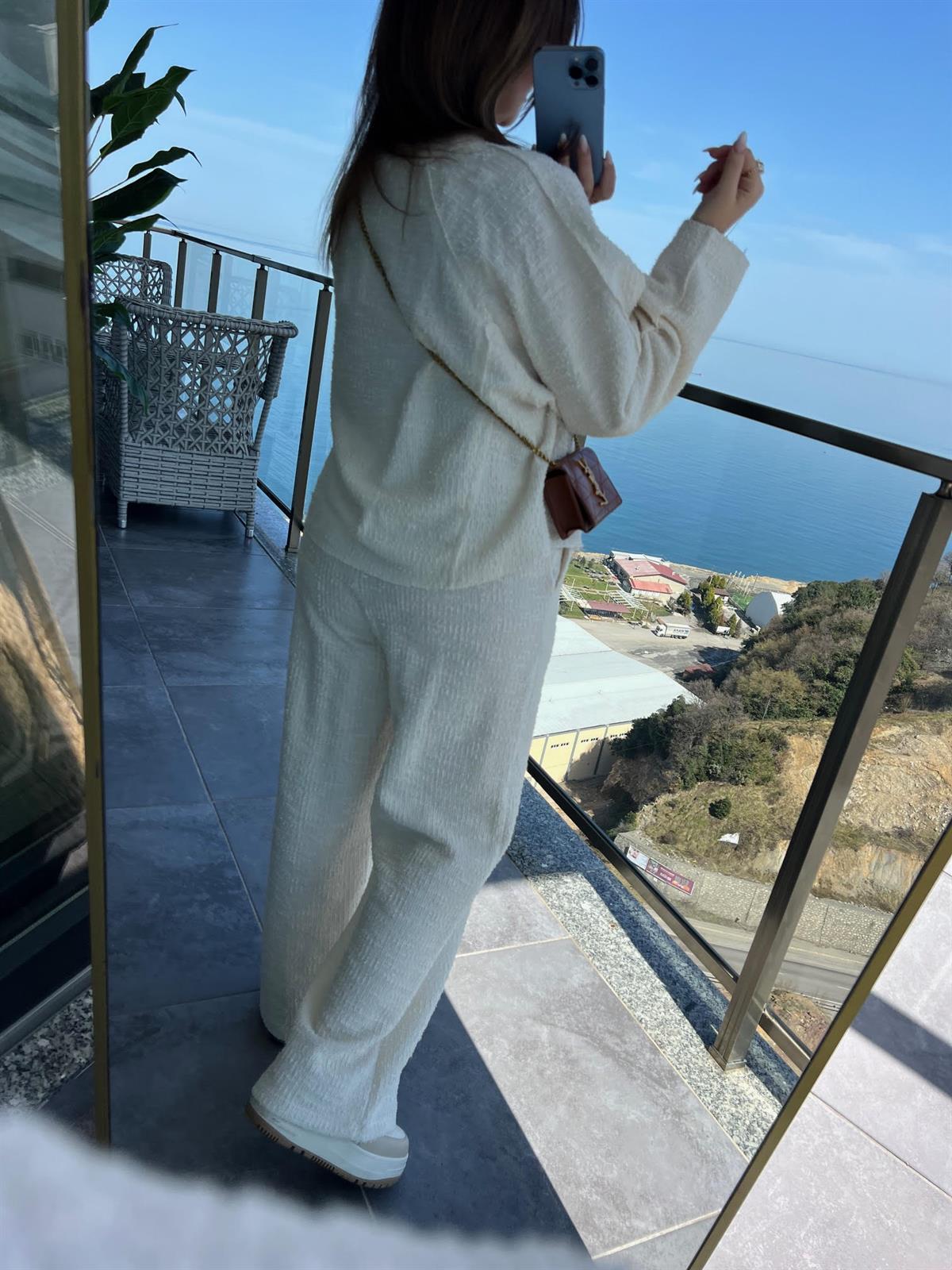 51105 Sweat Pantalon Takım EKRU