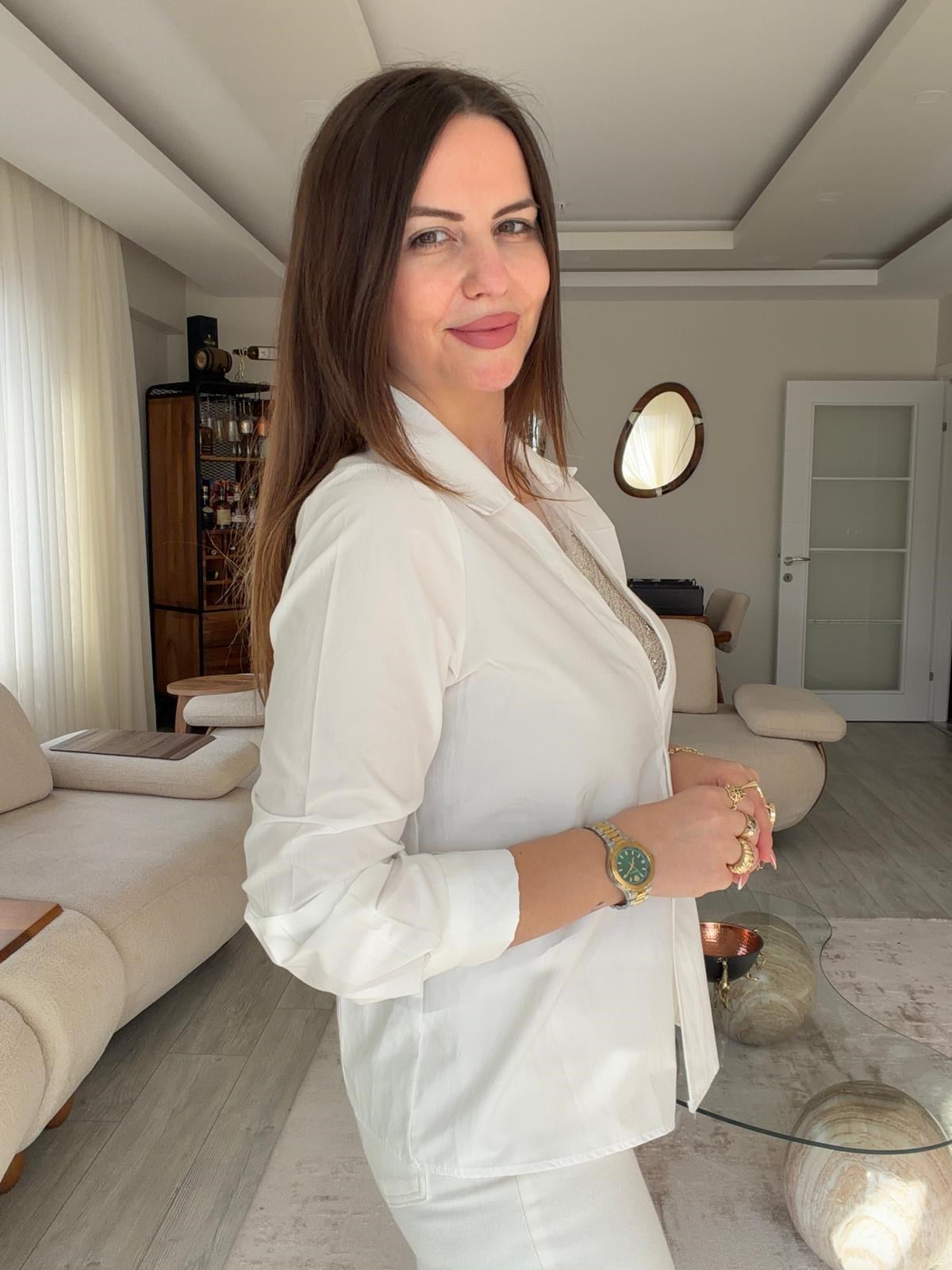 5133 Modern Gömlek BEYAZ