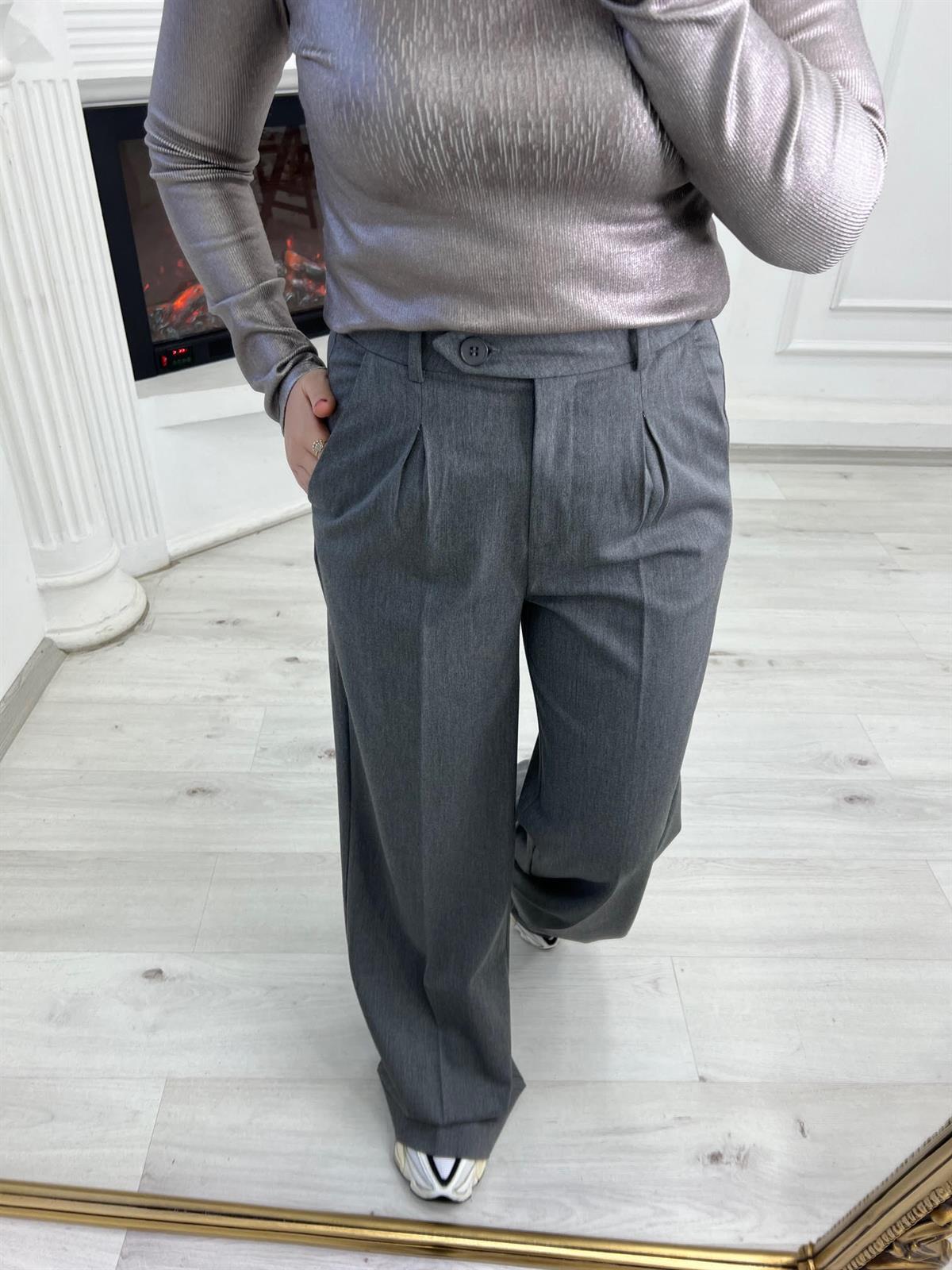 5140 Paça Geniş Pantolon GRİ