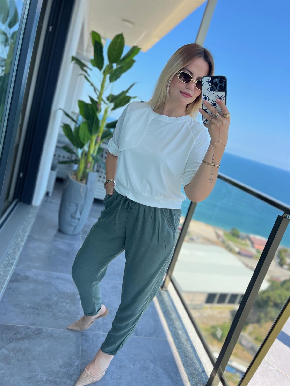 5285  Tensel Pantalon HAKİ YEŞİL