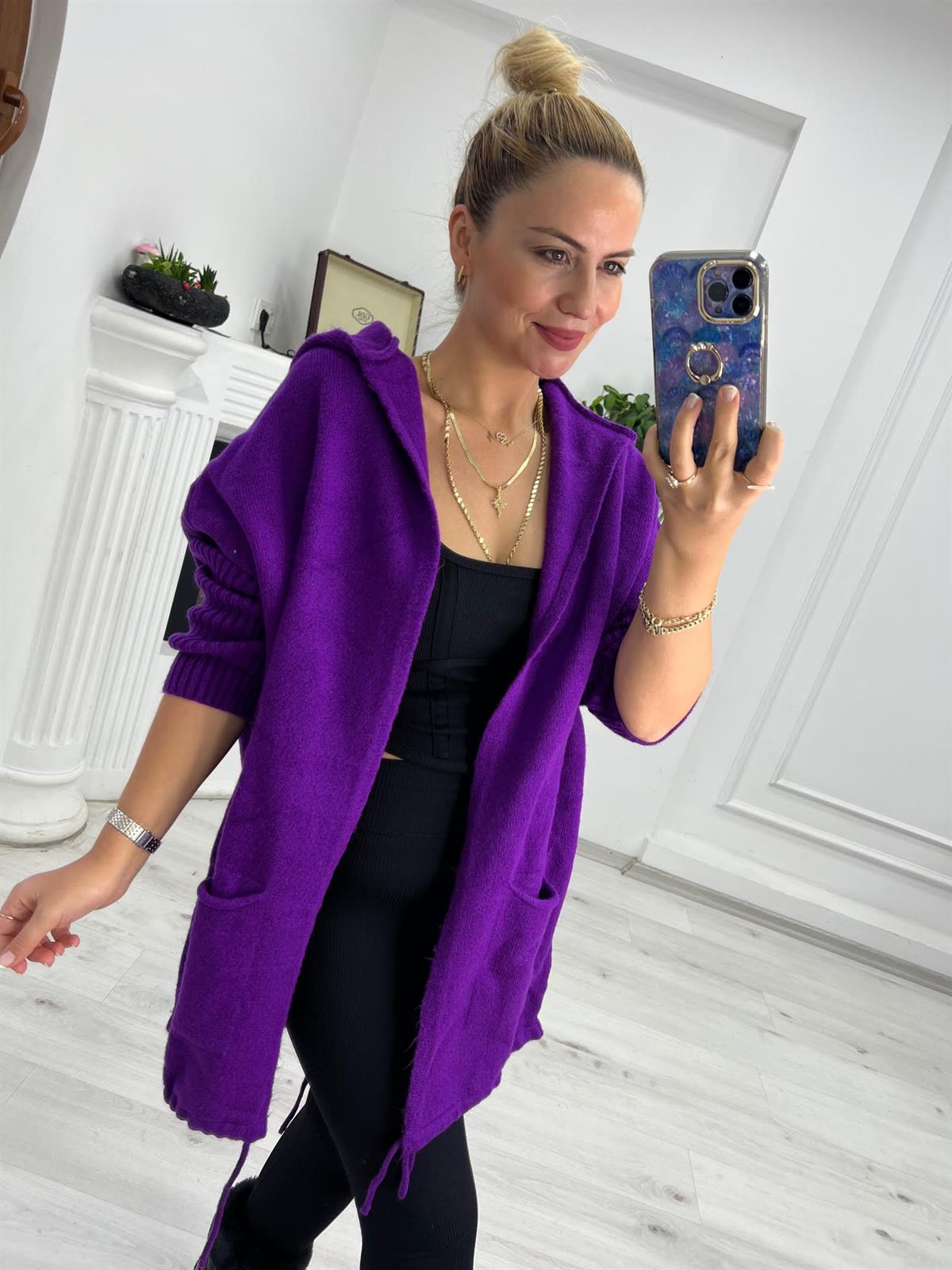 5634 Owersize Hırka MOR