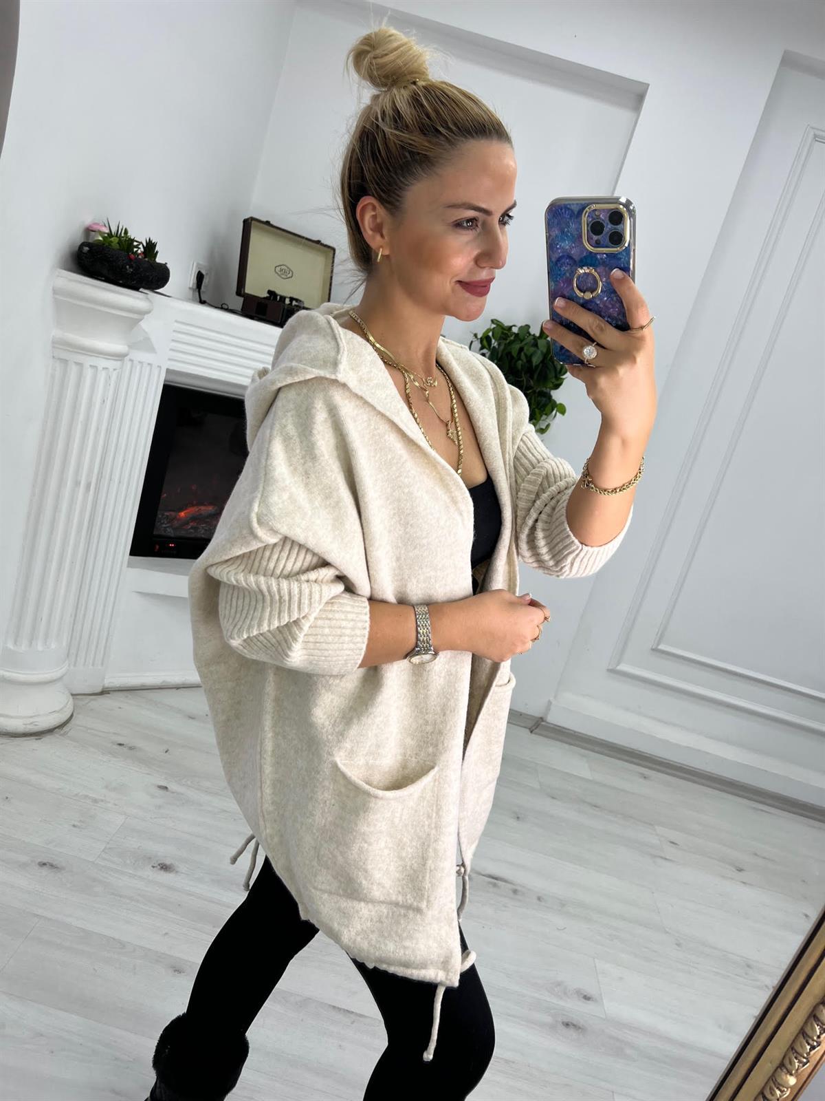 5634 Owersize Hırka TAŞ
