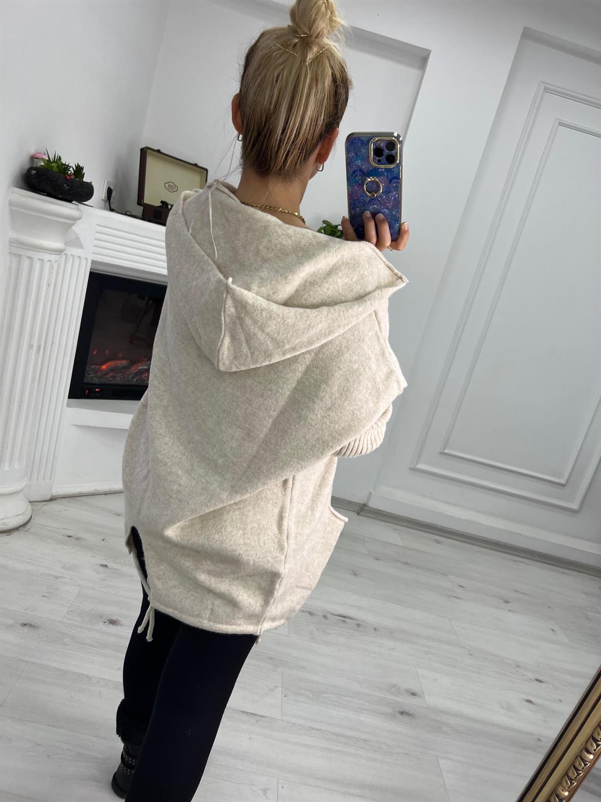 5634 Owersize Hırka TAŞ
