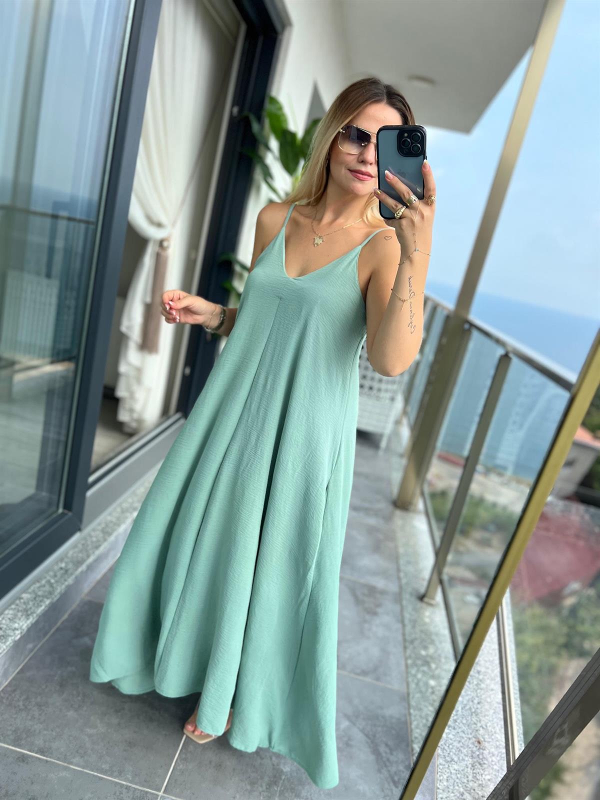 610 Askılı Elbise MİNT
