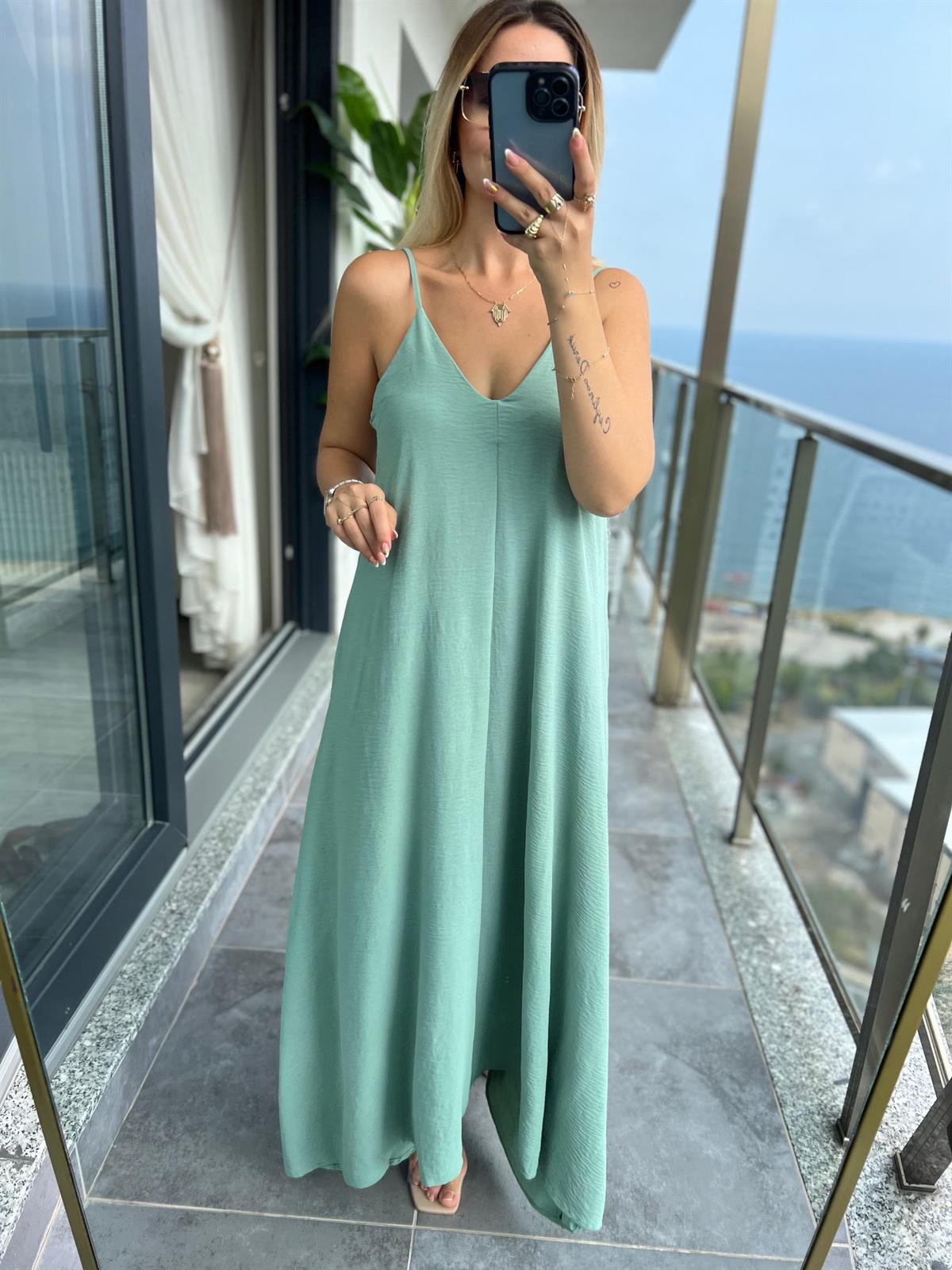 610 Askılı Elbise MİNT