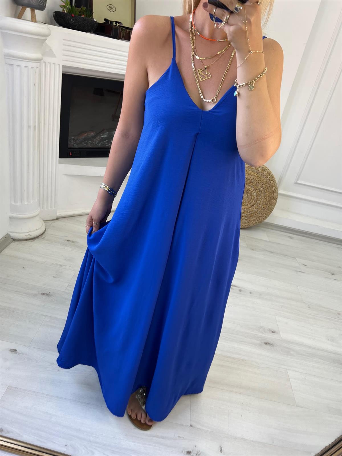 610 Askılı Elbise SAKS