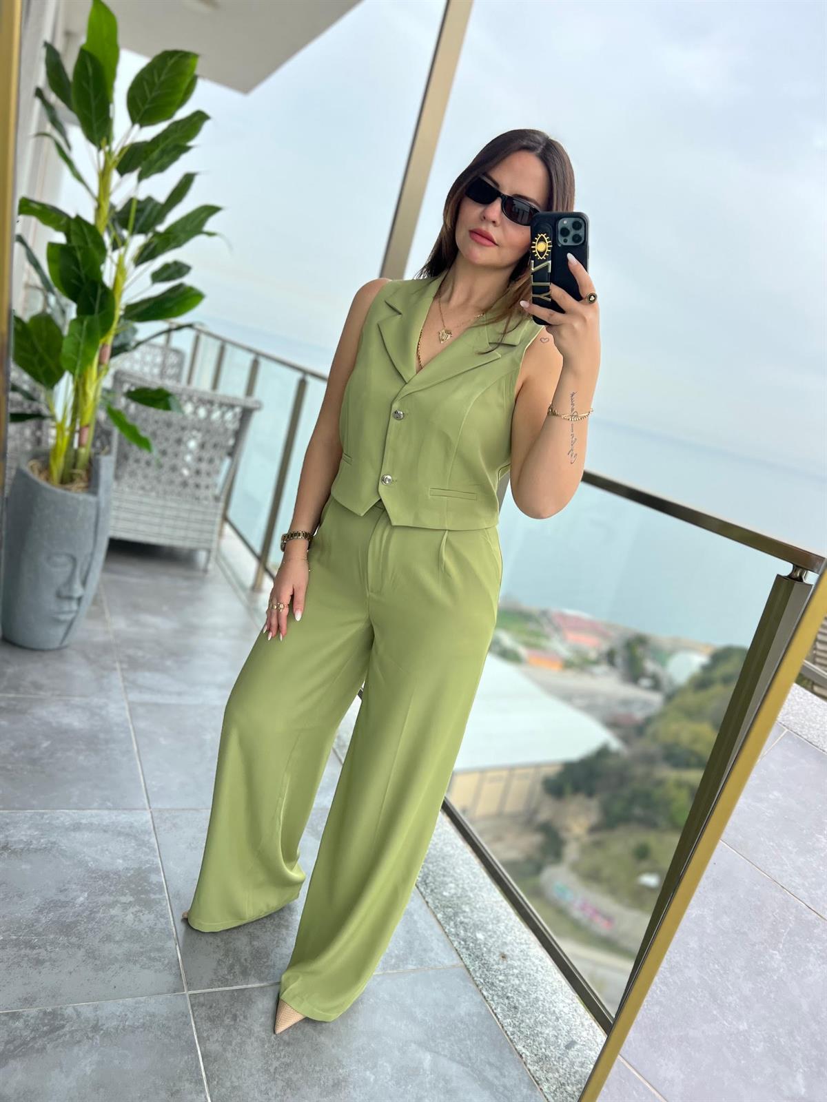 6225 Adriana Yelek Takım HAKİ YEŞİL