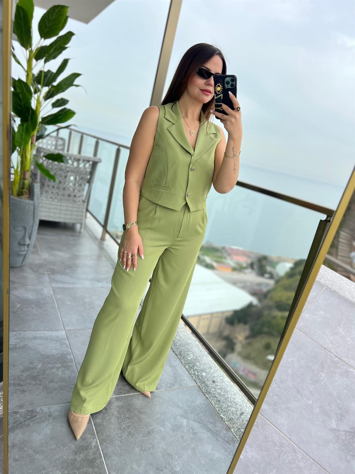 6225 Adriana Yelek Takım HAKİ YEŞİL