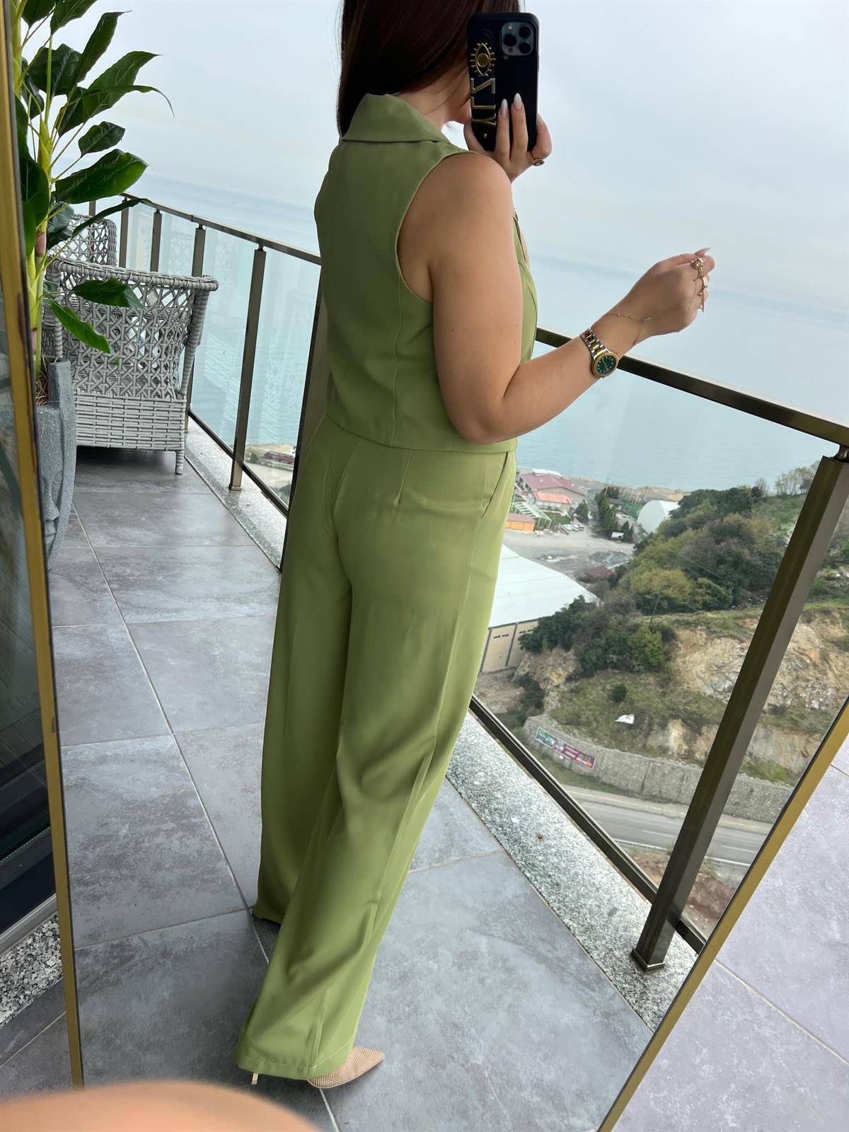 6225 Adriana Yelek Takım HAKİ YEŞİL