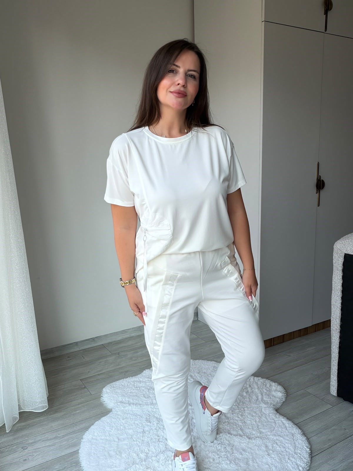 6327 Şalvar Tipi Tasarım Pantolon EKRU