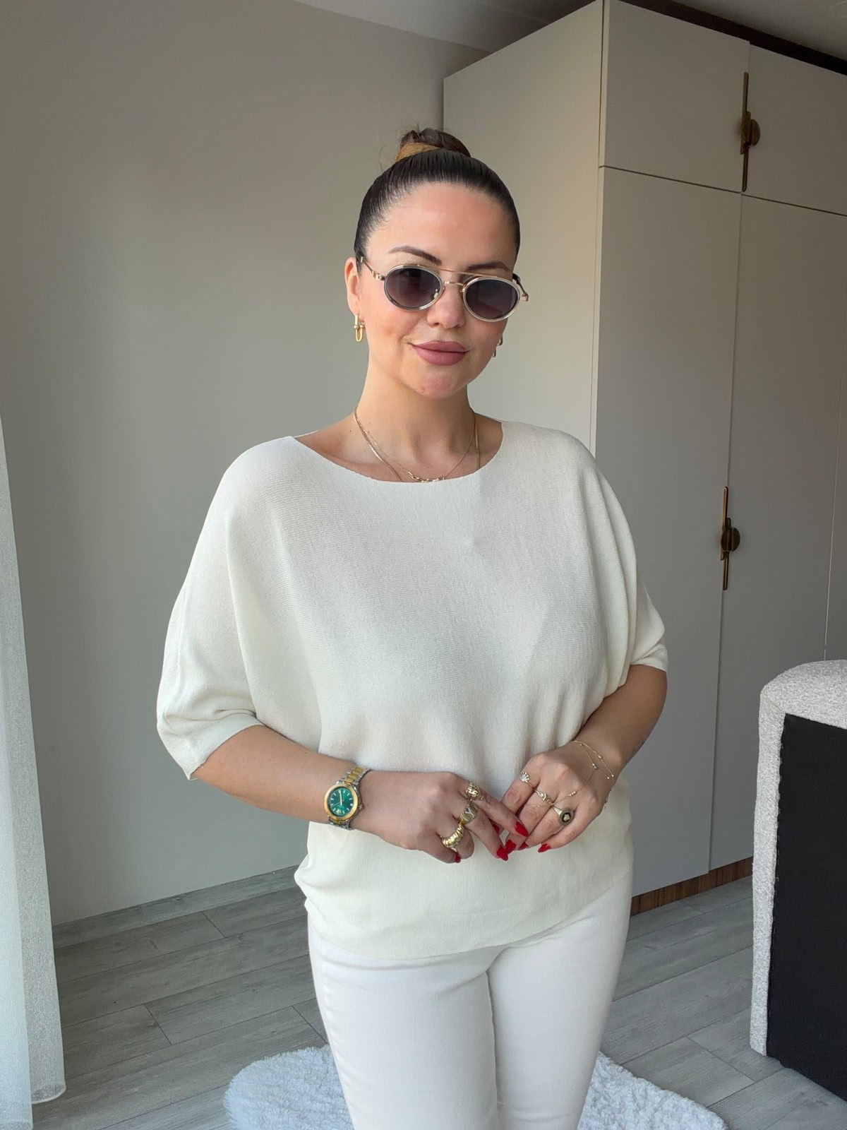 6416 Yarasa Kol Triko KEMİK