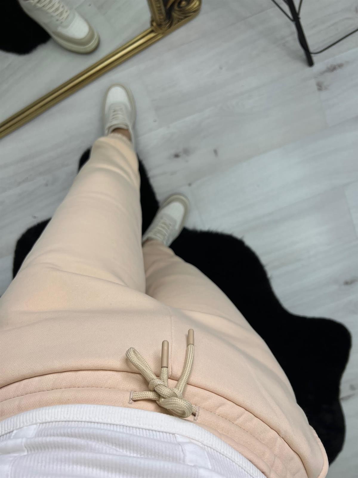 7012 Bel Paça Lastikli Pantolon BEJ
