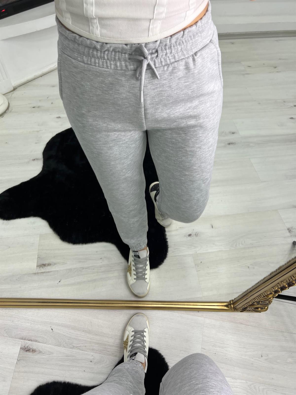 7012 Bel Paça Lastikli Pantolon GRİ