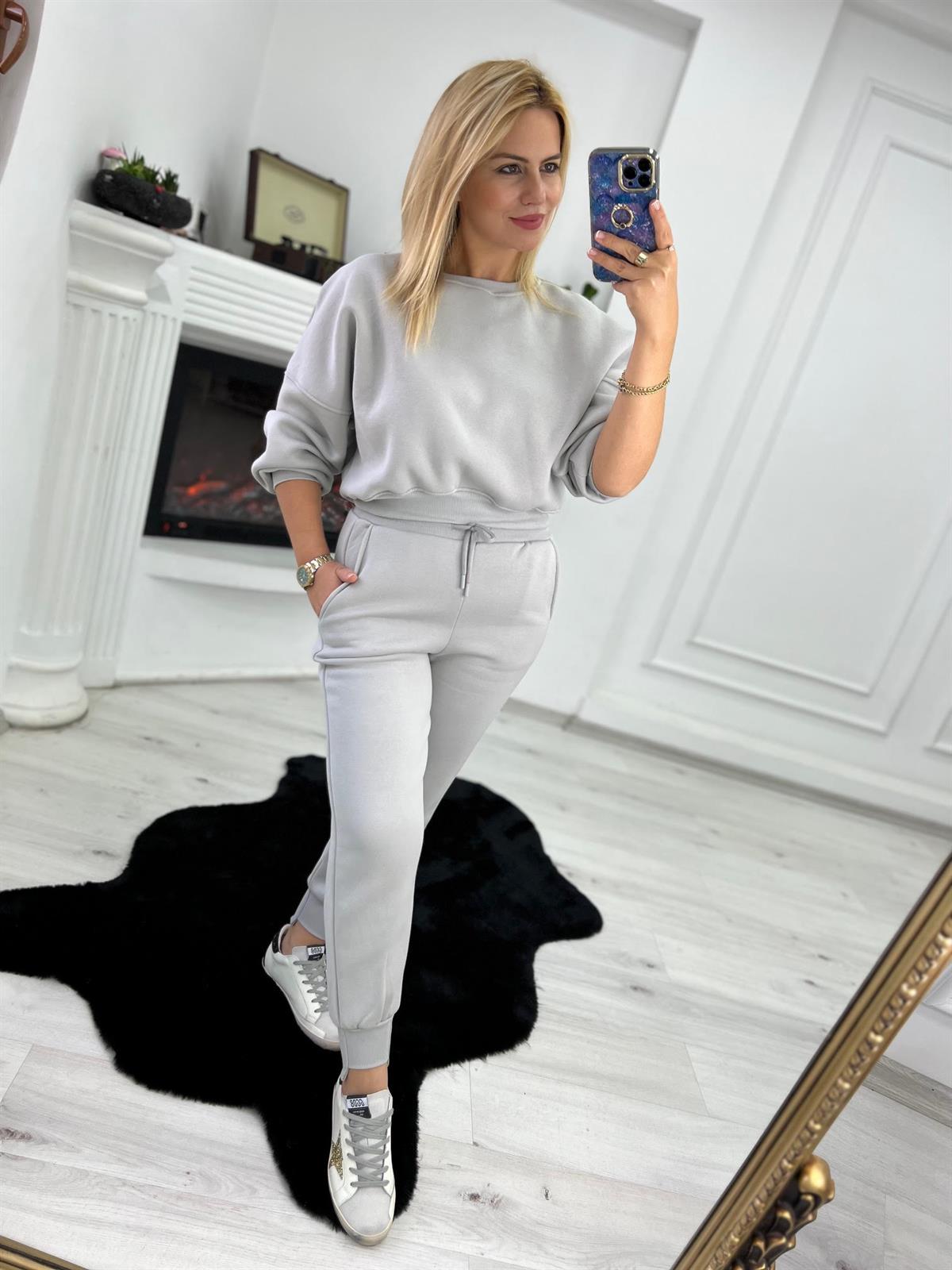 7014 U Paça 3 İplik Pantolon GRİ