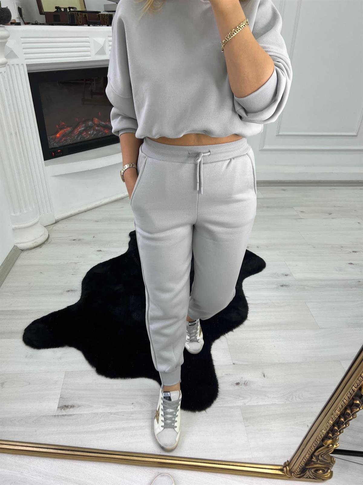 7014 U Paça 3 İplik Pantolon GRİ