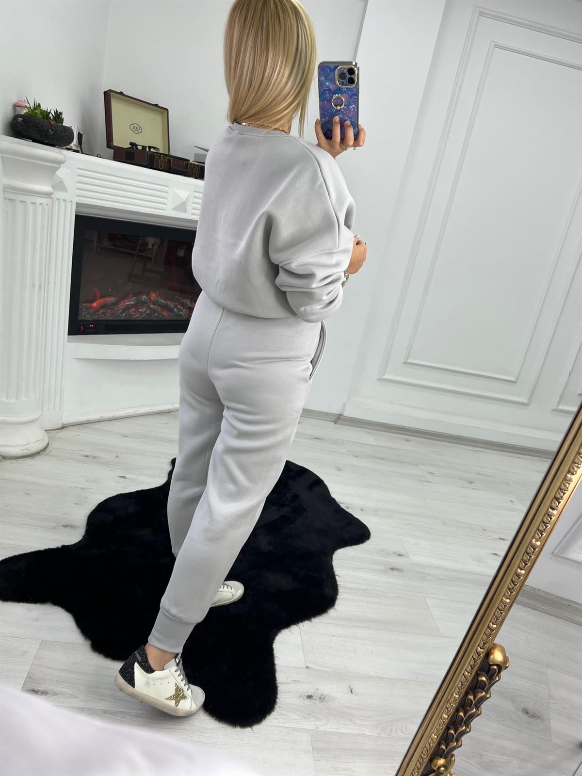 7014 U Paça 3 İplik Pantolon GRİ