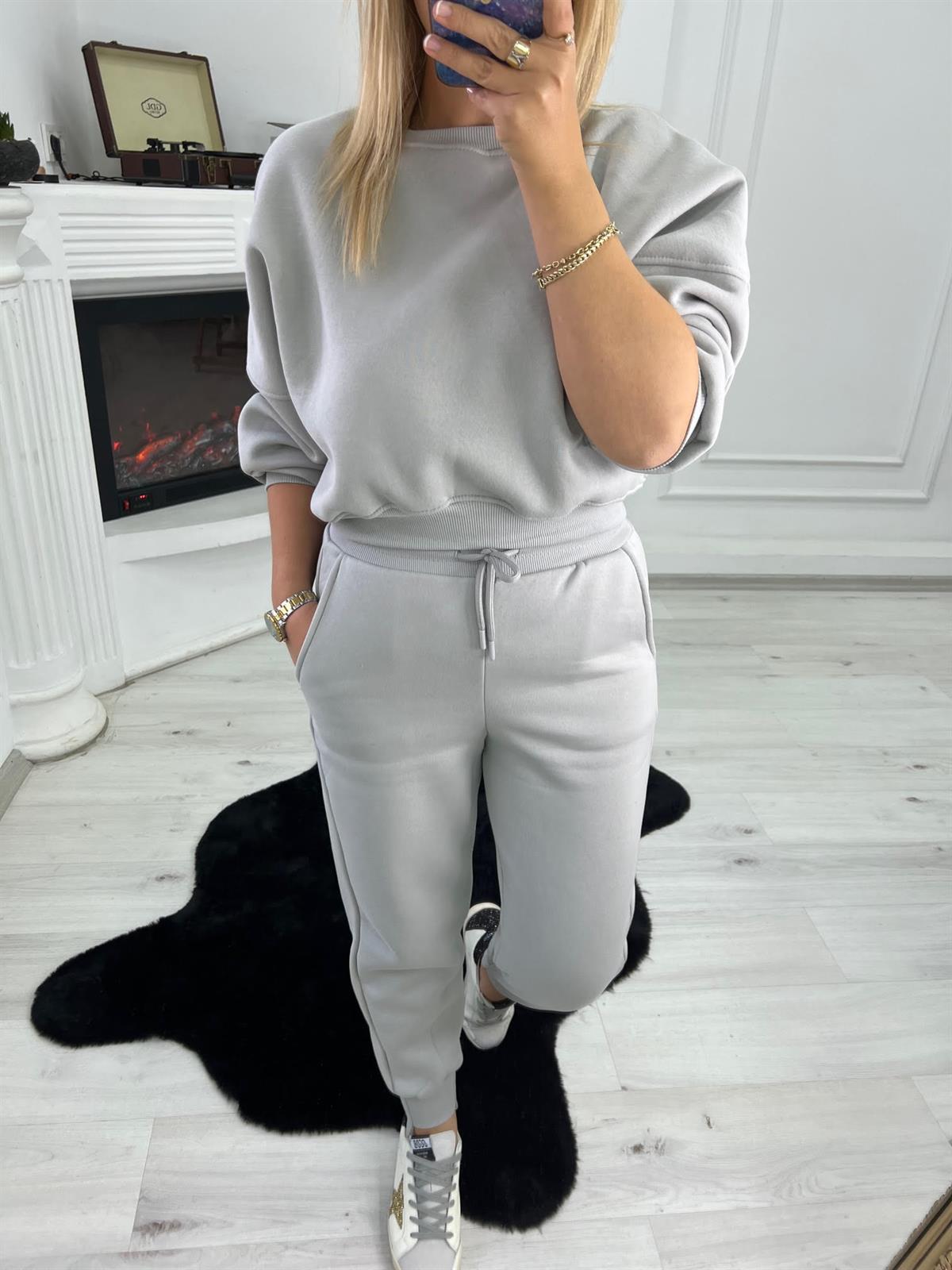 7014 U Paça 3 İplik Pantolon GRİ