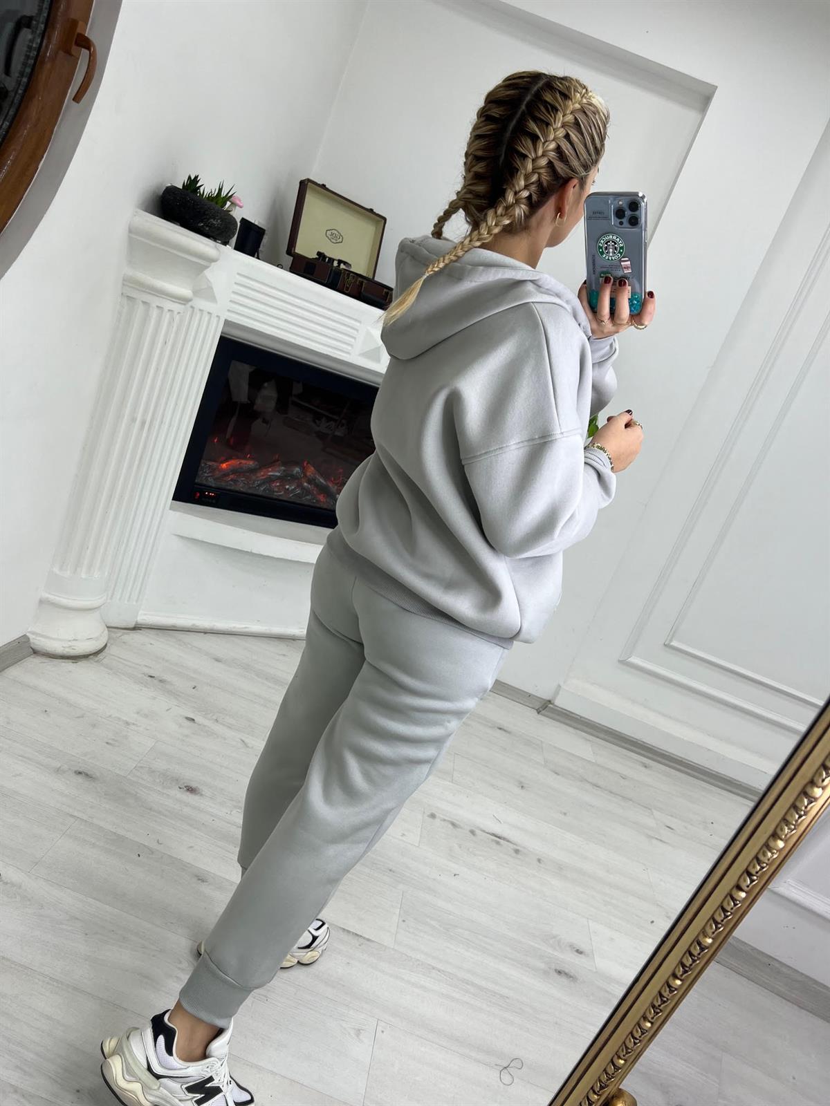 7024 Kangru Cepli Fermuarlı Sweat GRİ