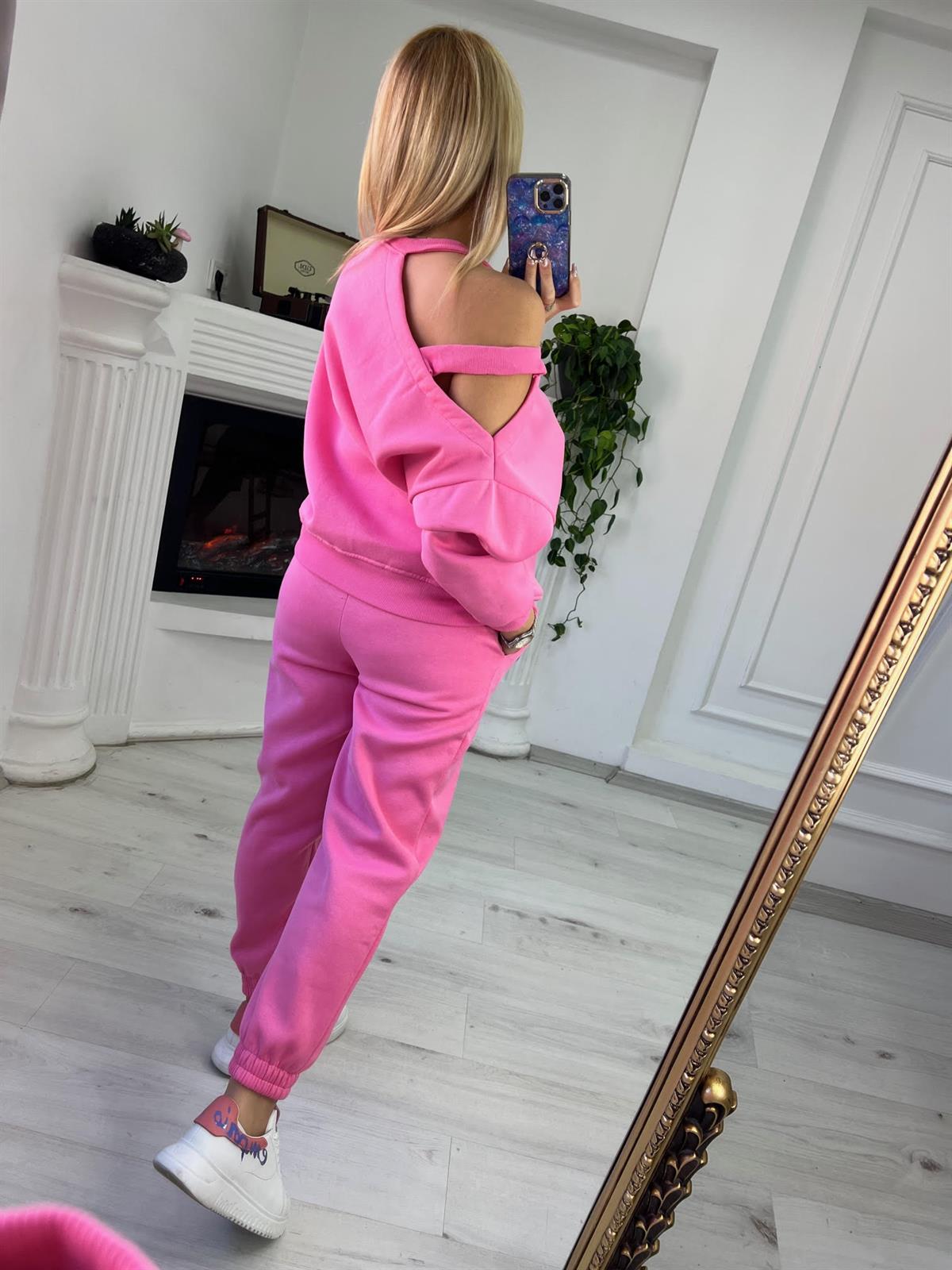 7033 Omuz Bantlı 3 İplik Takım PEMBE