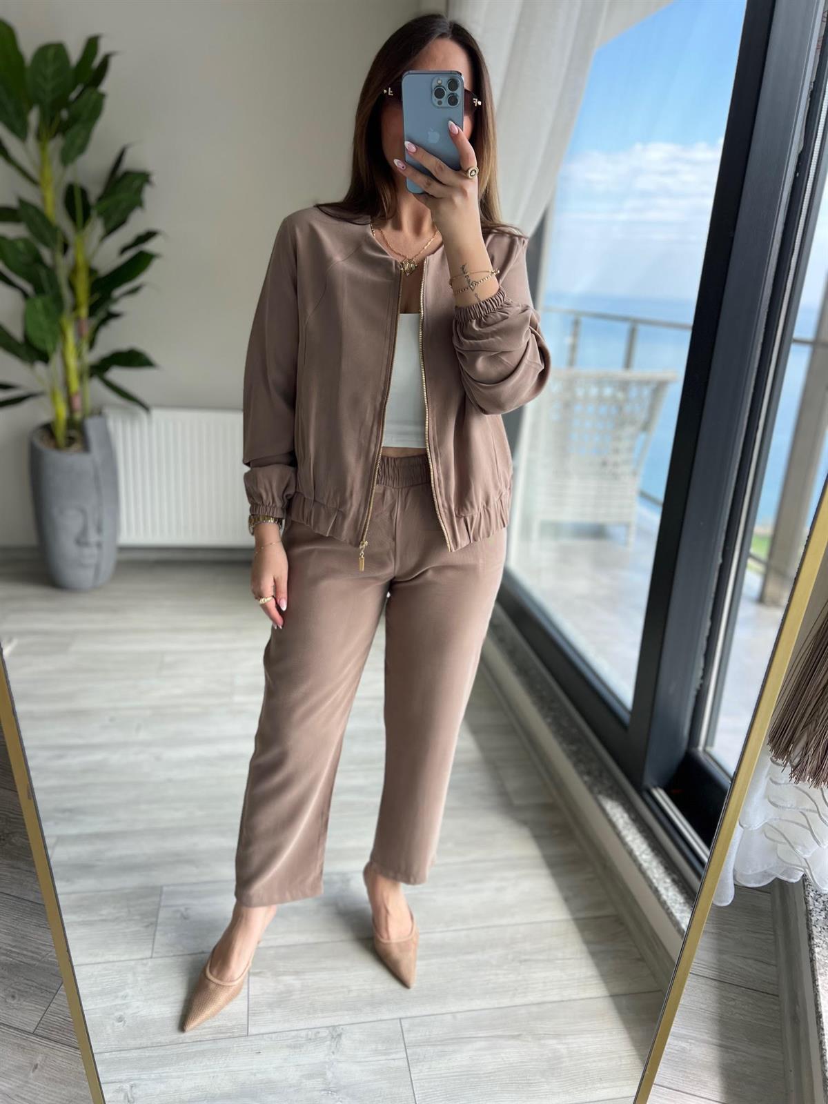 7132 Tencel Takım KAHVE