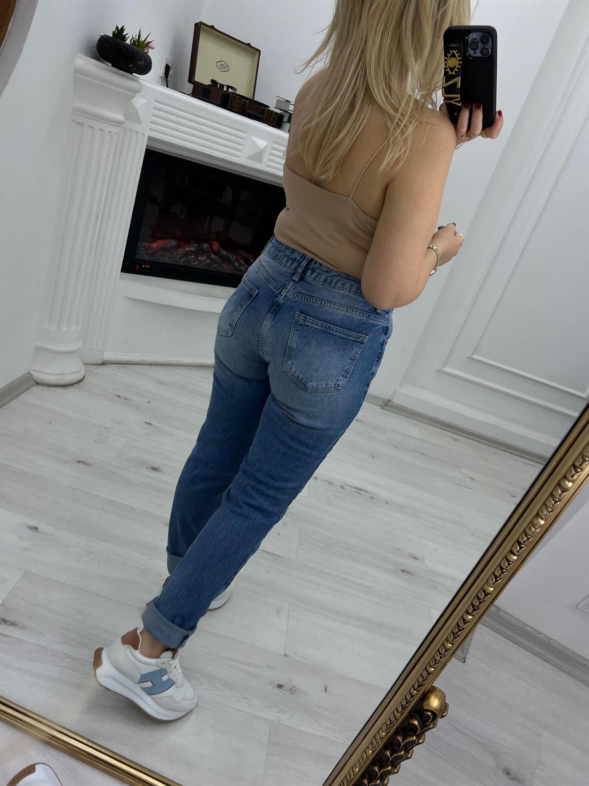 71440 Düşükbel Comfort Jean KOYU MAVİ