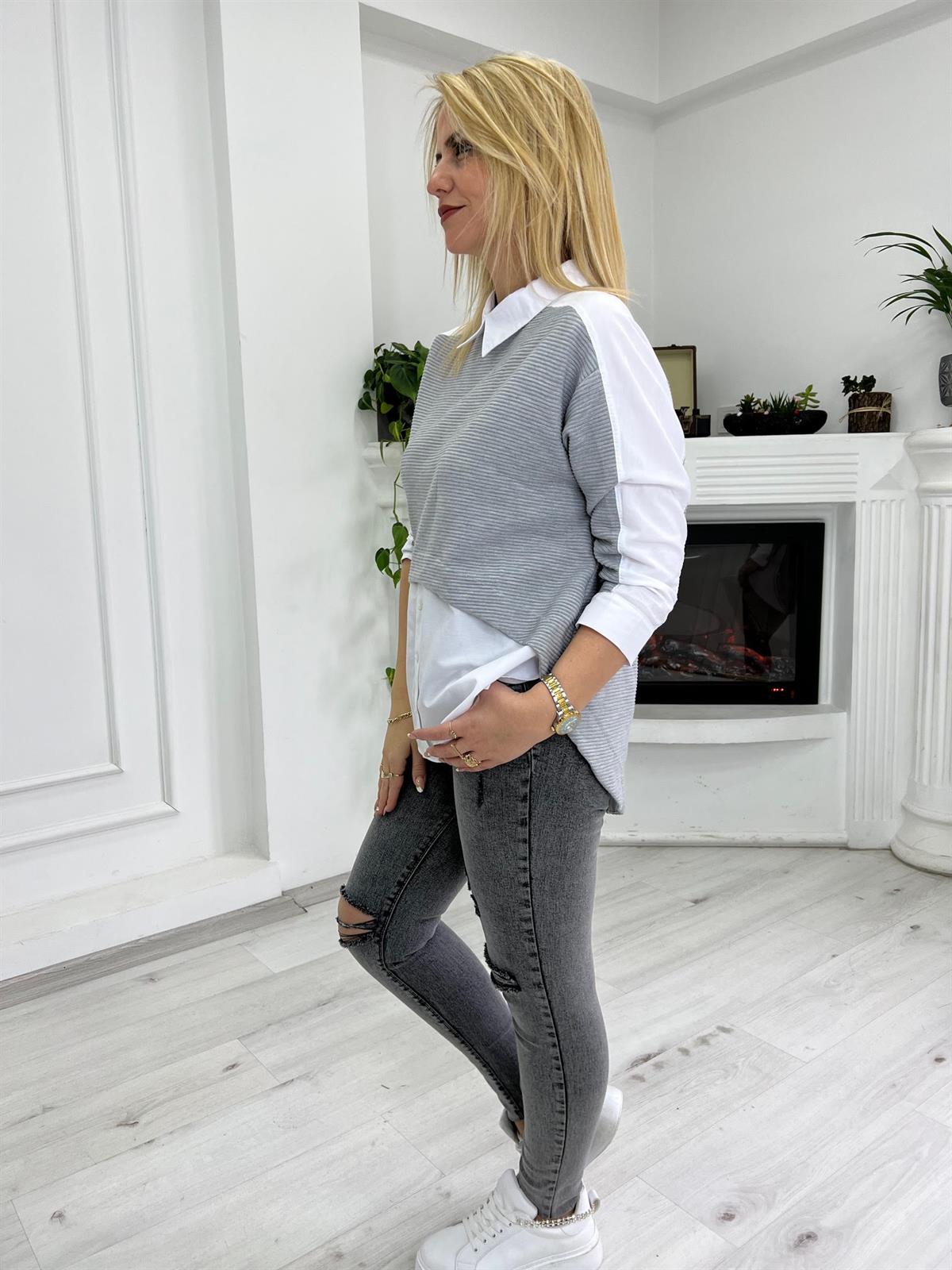 7220 Tırnak Lazer Kesim Jean GRİ