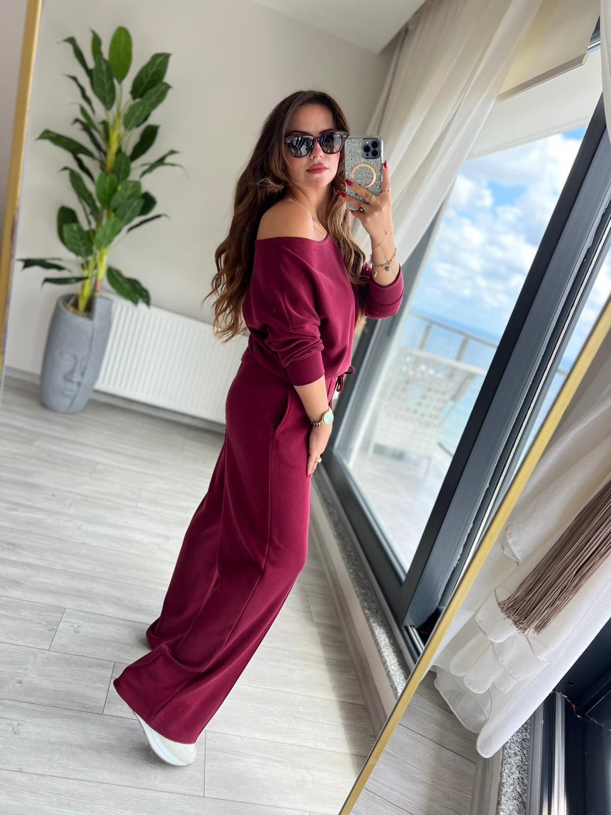 7281 Omuz Detay Takım BORDO