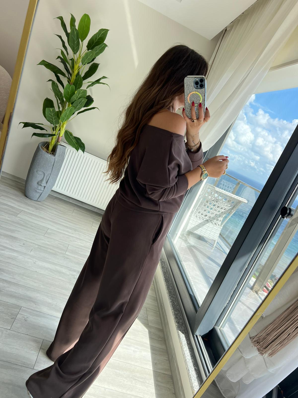 7281 Omuz Detay Takım KAHVE
