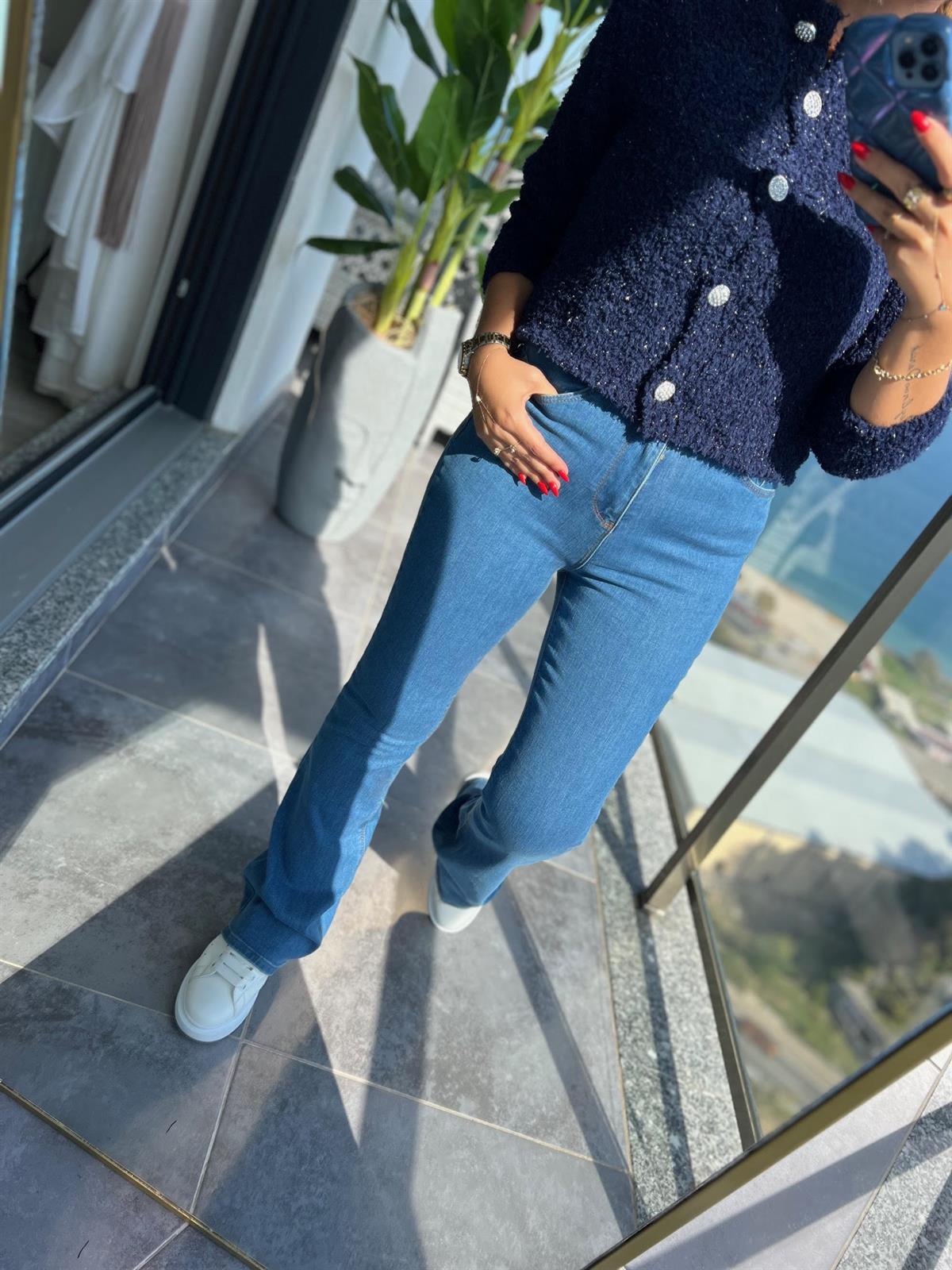 7710 İspanyol Pantalon MAVİ