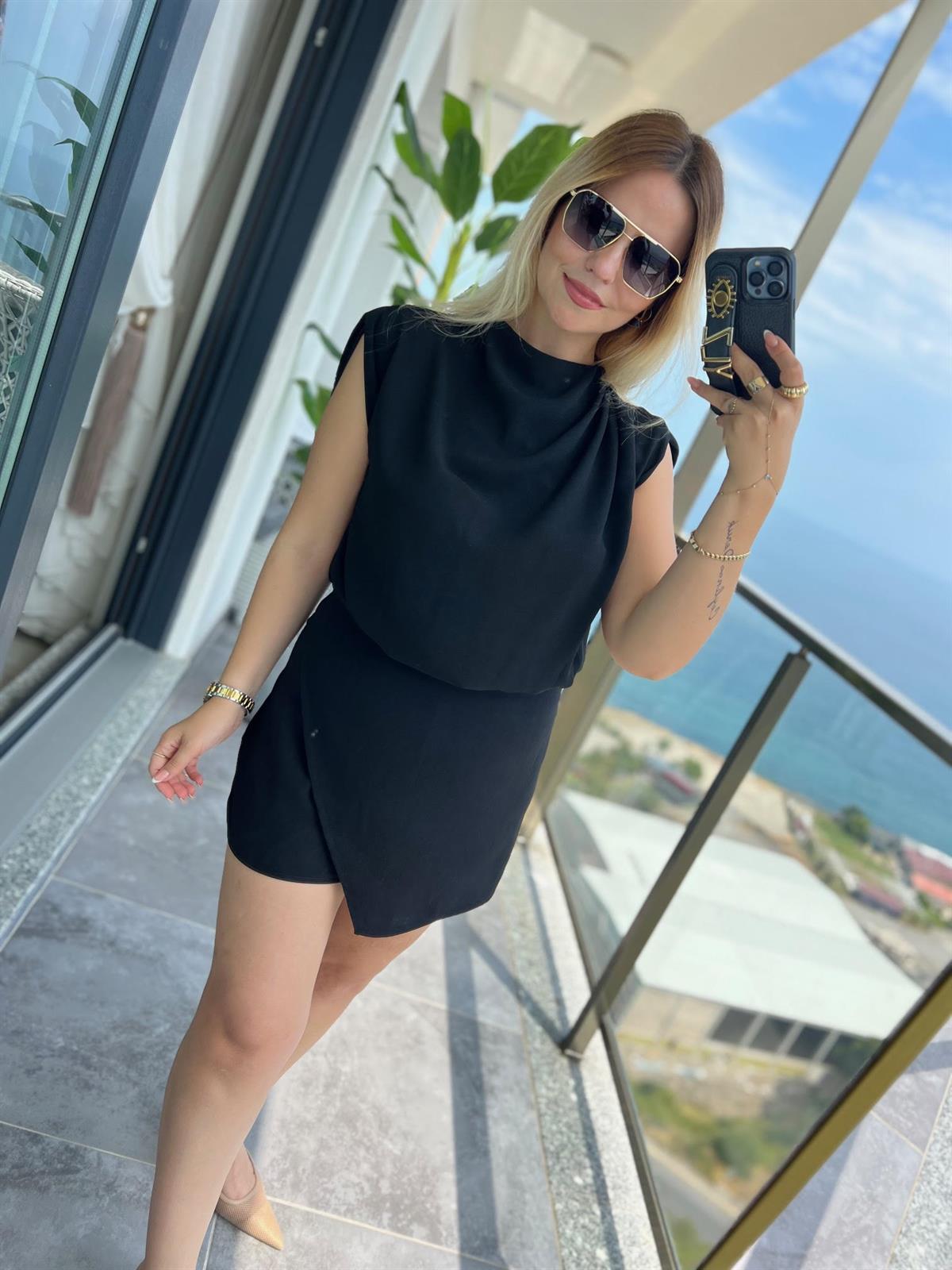 79401 Sıfır Kol Tulum SİYAH