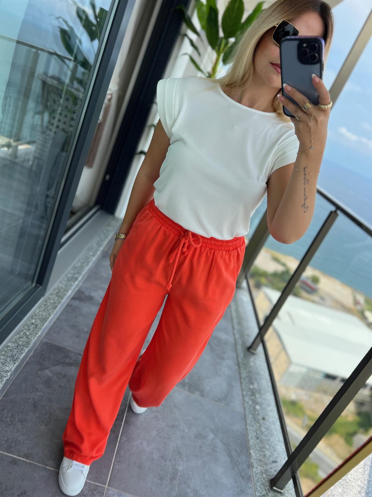 8033 Bol Paça Tencel Pantolon MERCAN