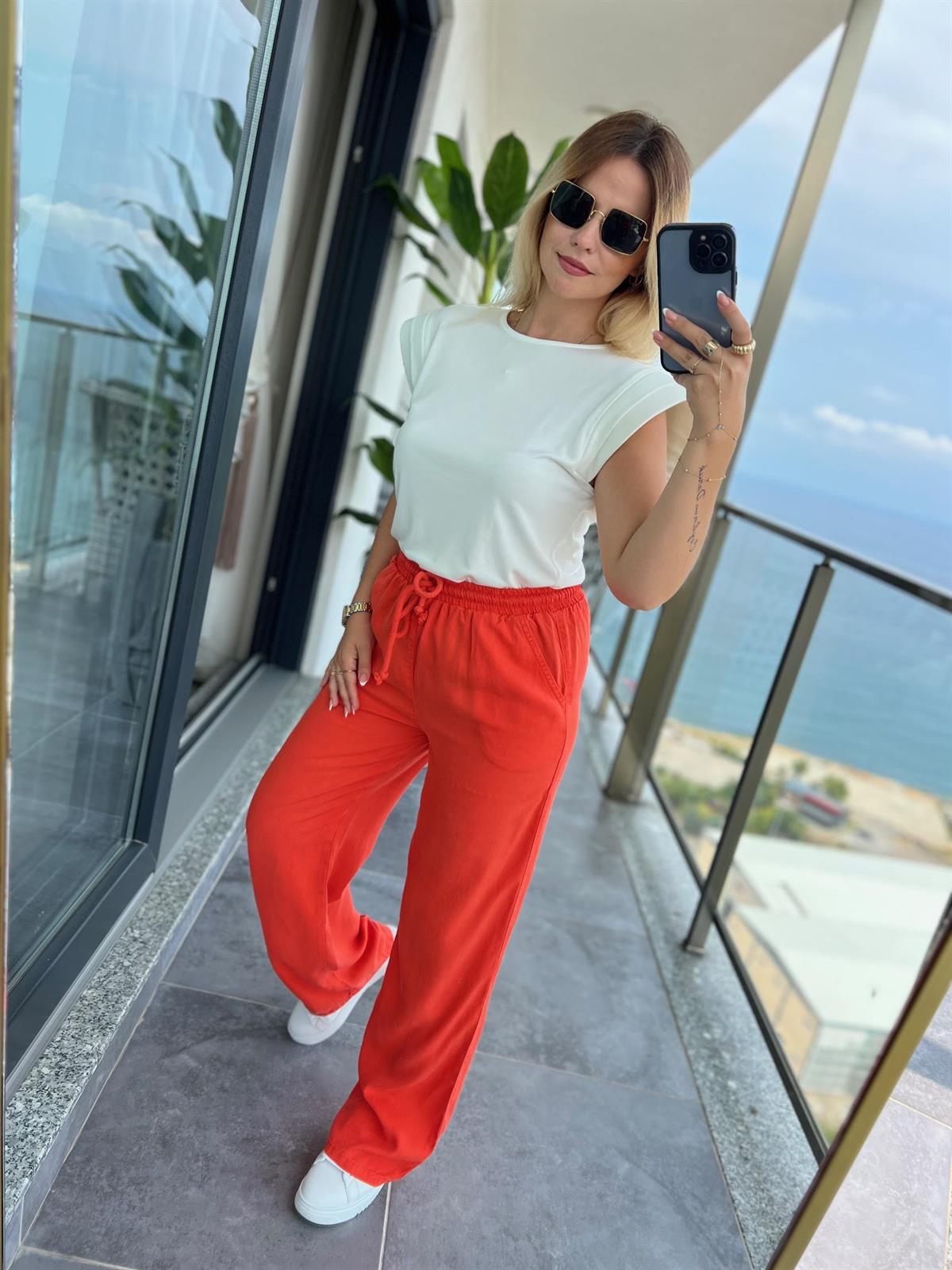 8033 Bol Paça Tencel Pantolon MERCAN