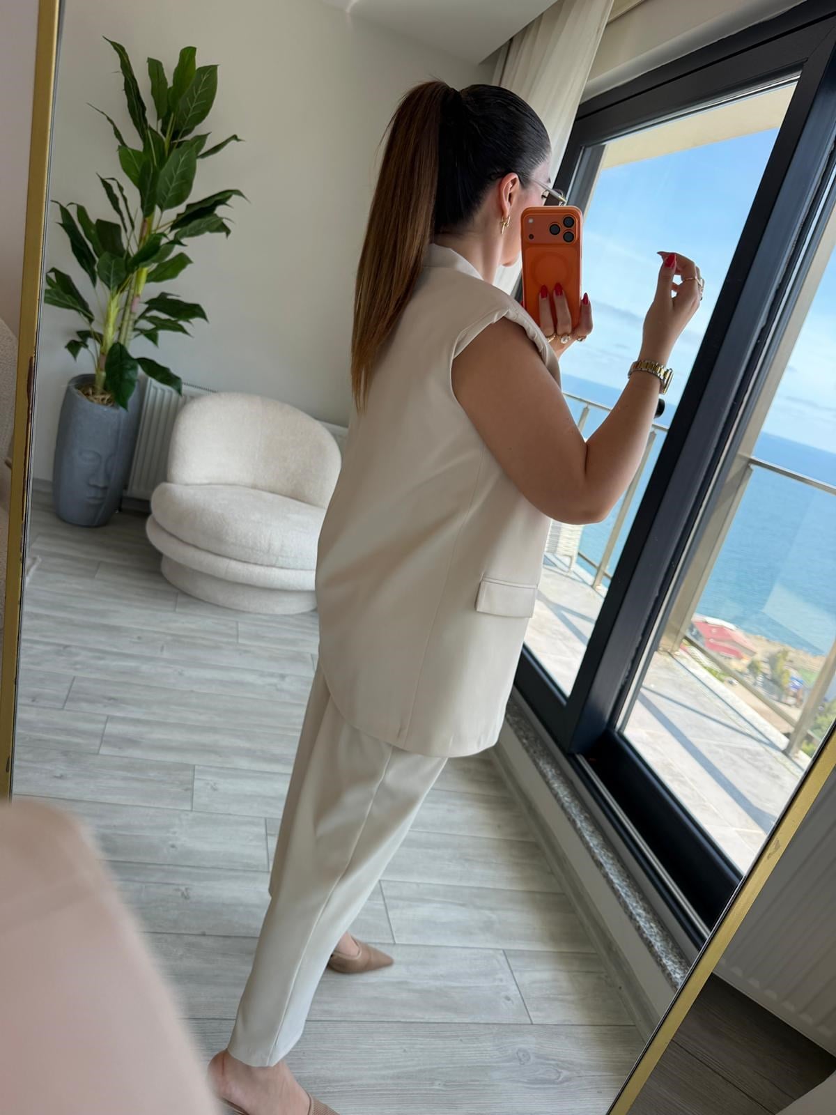 810 Yelekli Takım BEJ