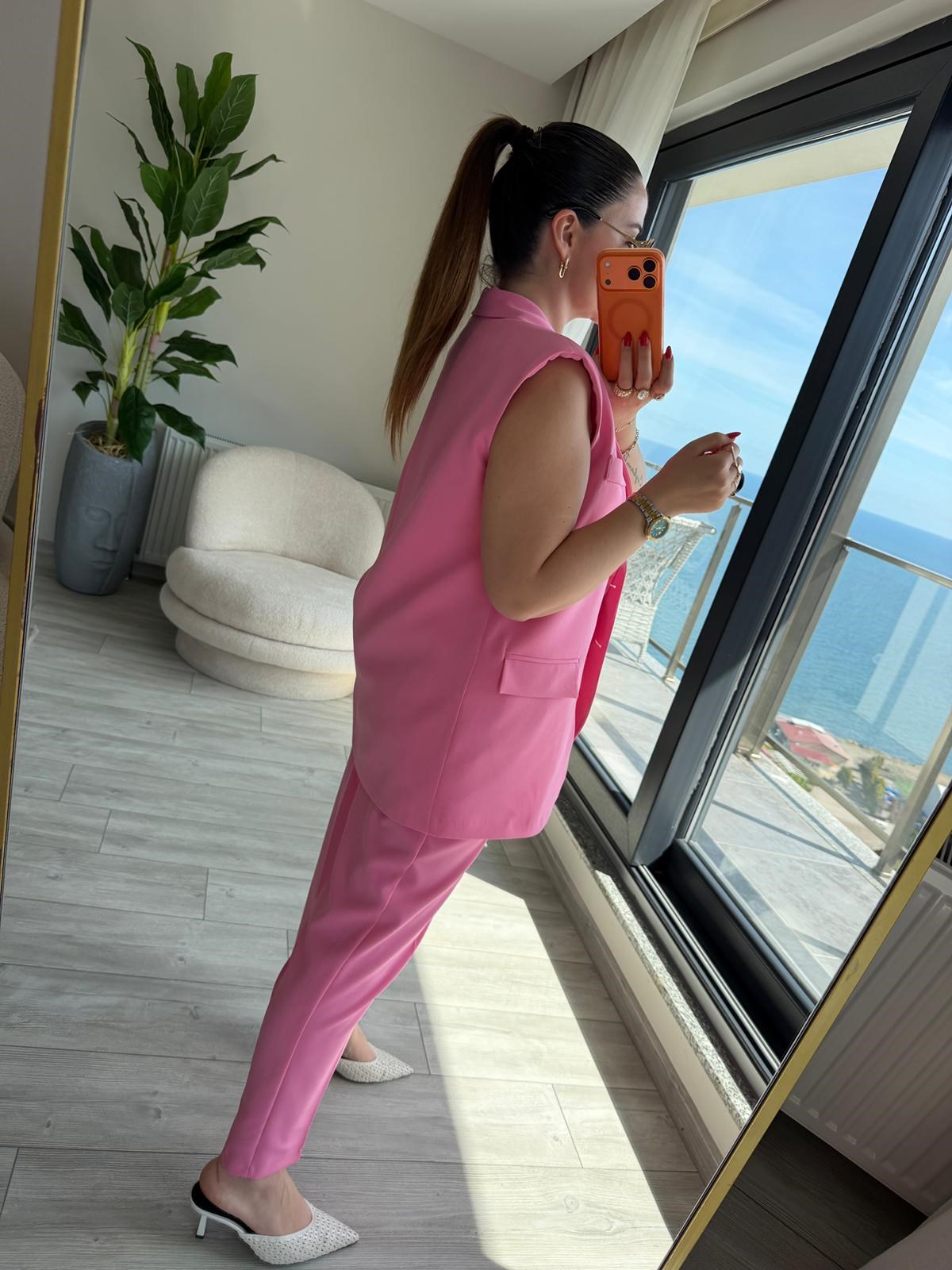 810 Yelekli Takım PEMBE