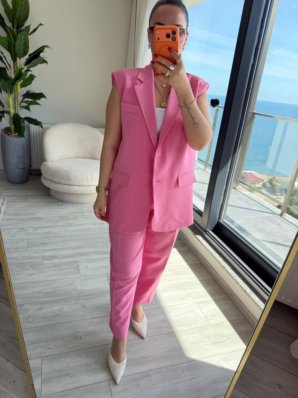 810 Yelekli Takım PEMBE