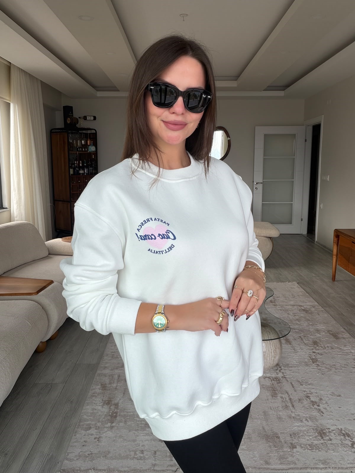 8725 Ciao Cara Sweat EKRU
