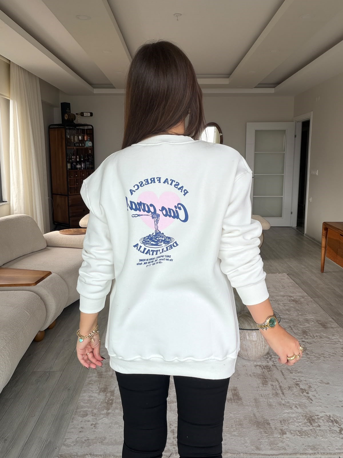 8725 Ciao Cara Sweat EKRU