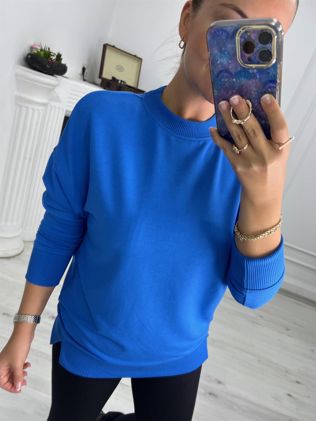 9002 Mari Düz Sweat SAKS