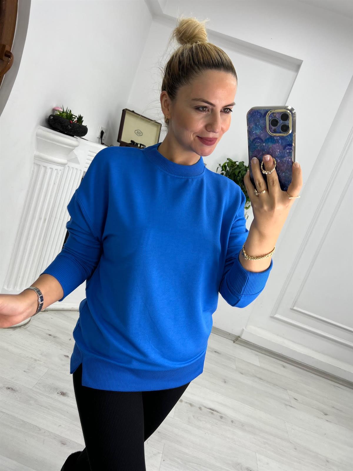 9002 Mari Düz Sweat SAKS