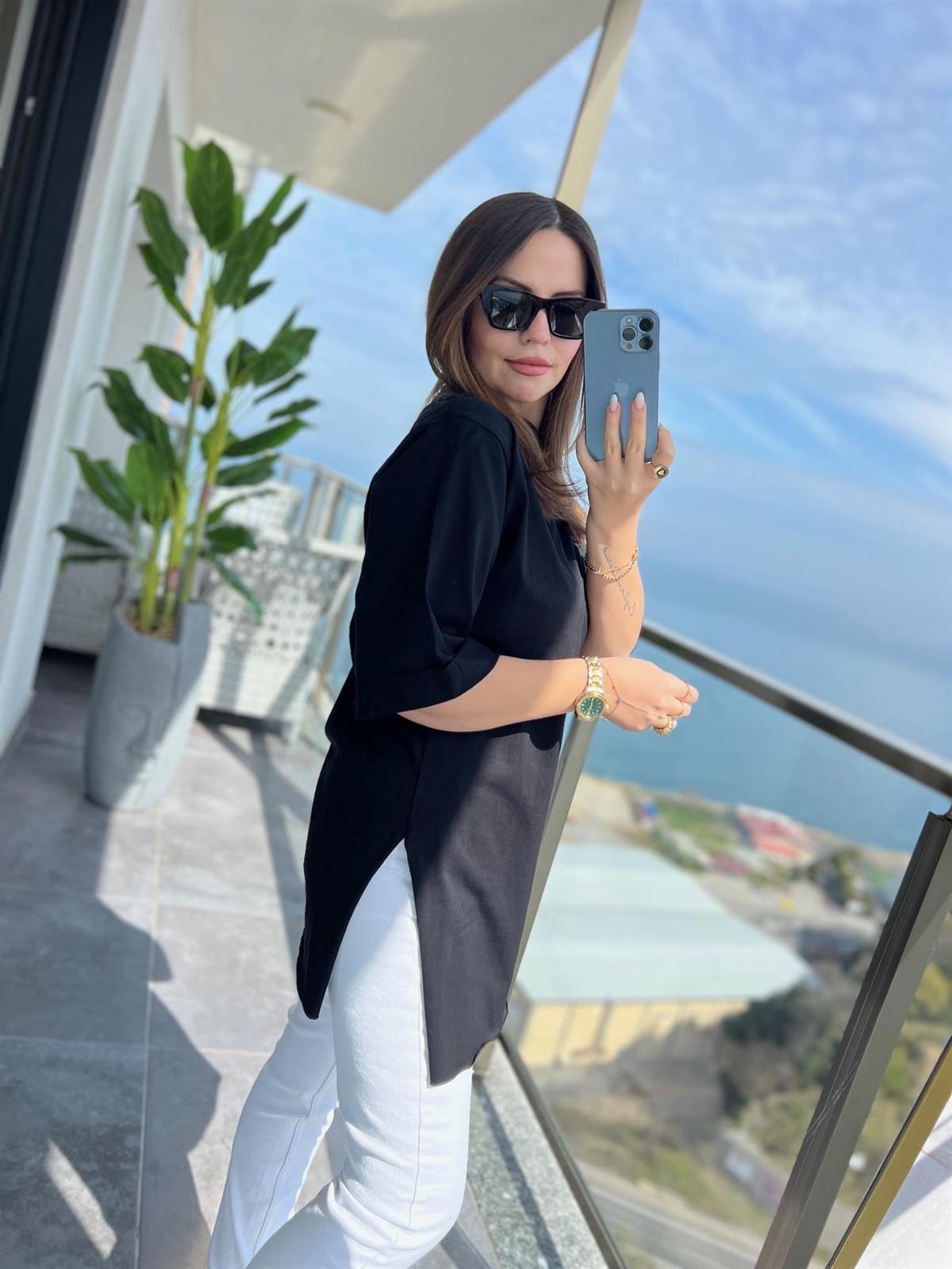 9024 Süprem Penye Tshirt SİYAH