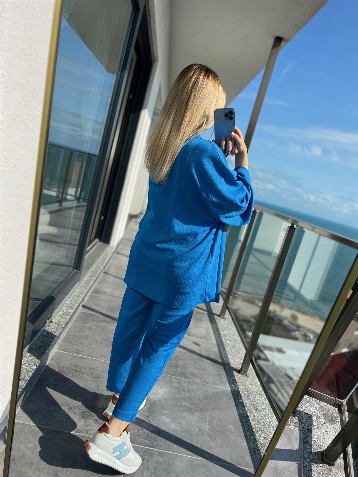 9210 Kimono Pantolonlu Takım TURKUAZ
