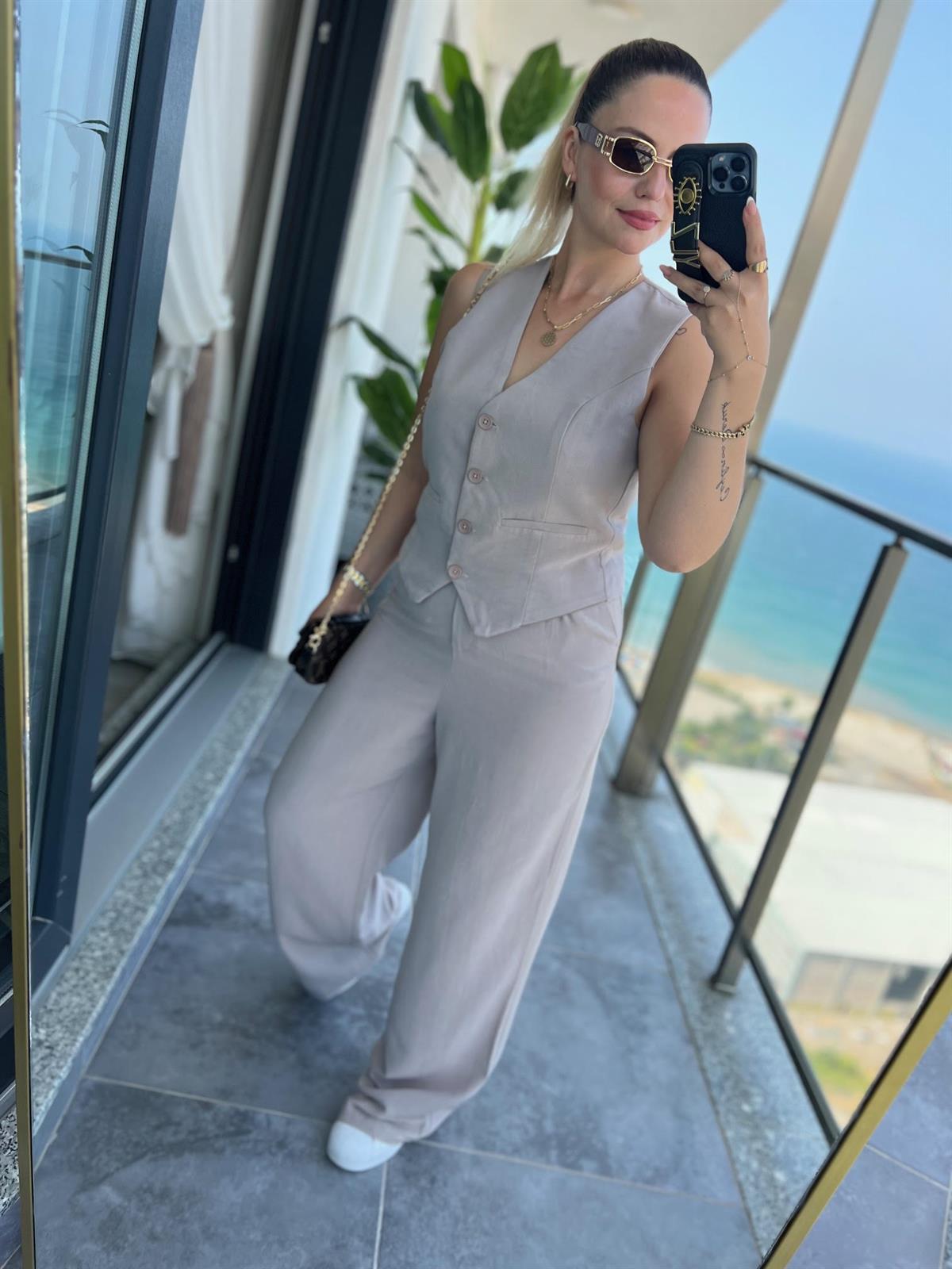 9257 Tenri Yelek Pantalon Takım TAŞ