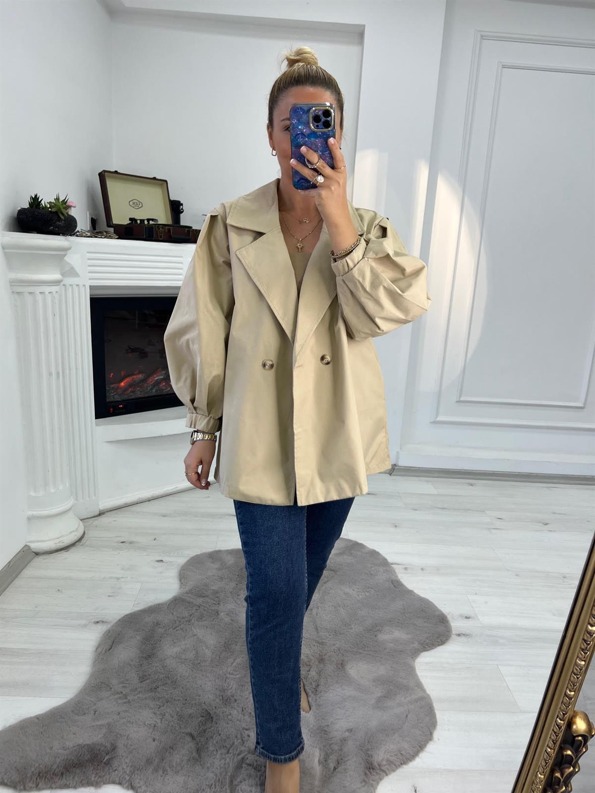 9279 Owersize Ceket CAMEL