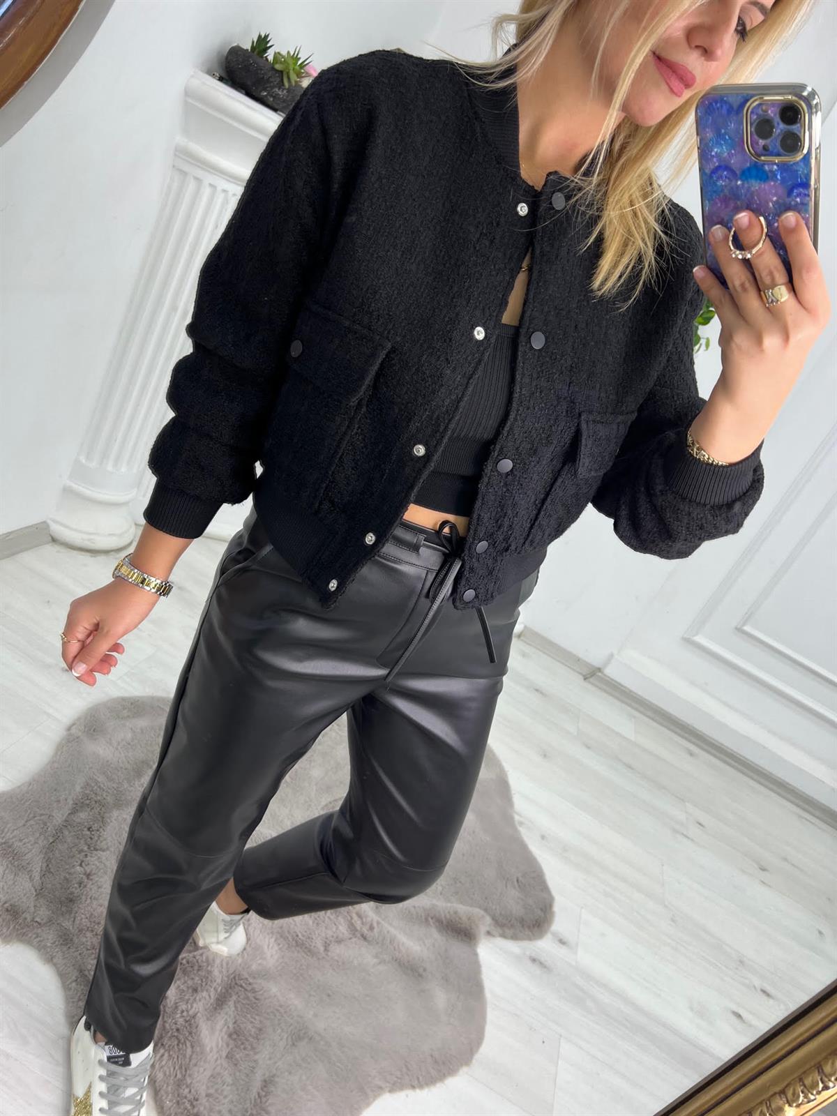 9346 Chanel Ceket SİYAH
