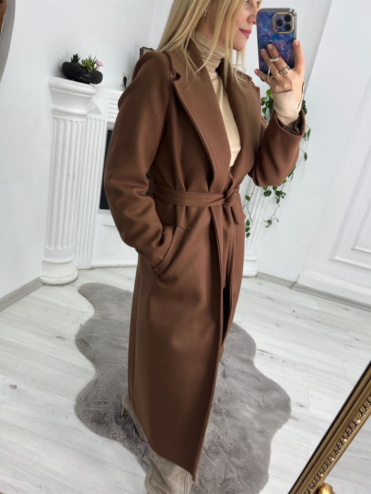 9350 Kaşe Kaban KAHVE