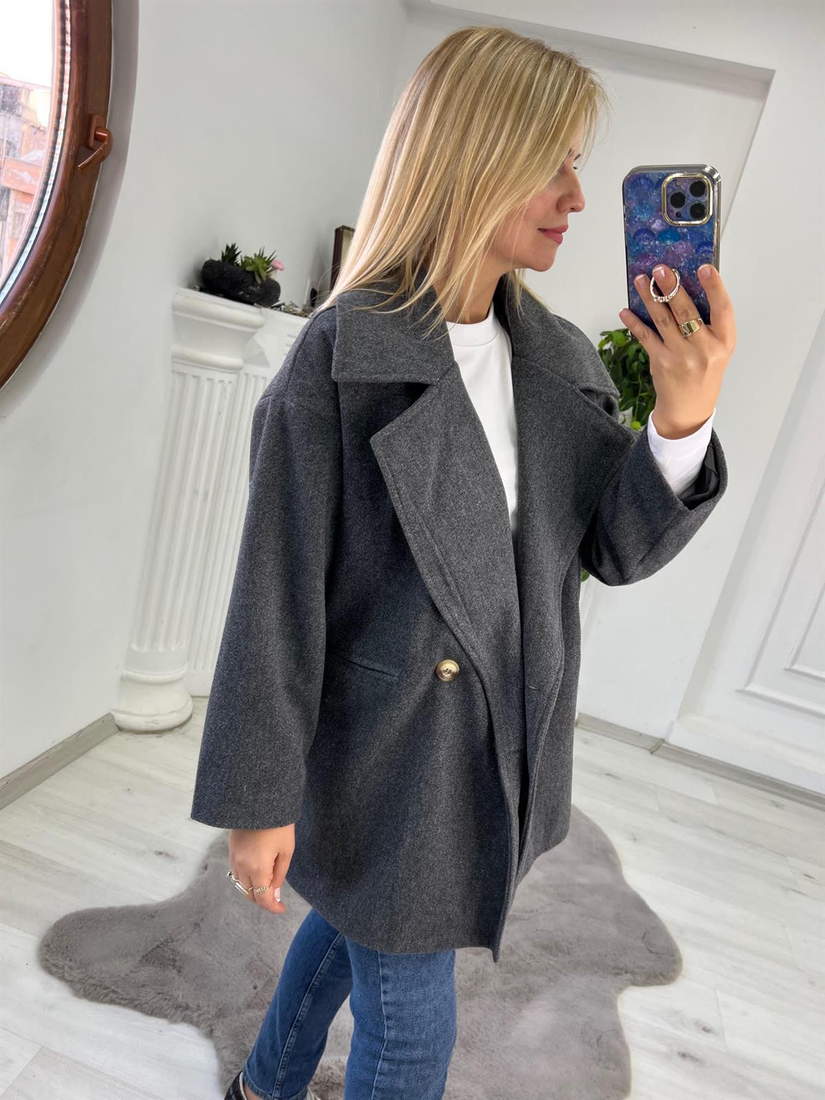 9357 Kaşe Kaban ANTRESİT