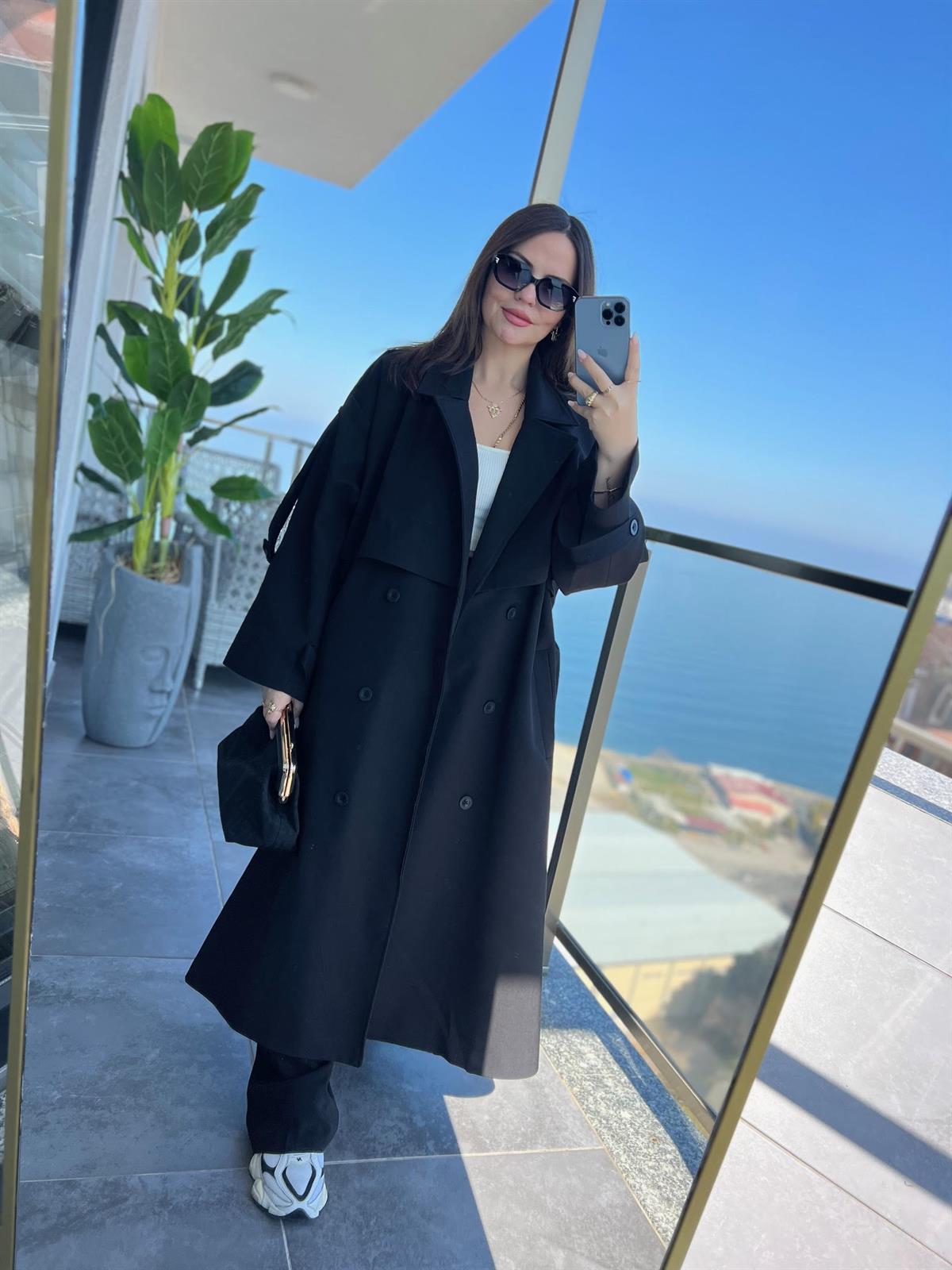 9476 Trench SİYAH
