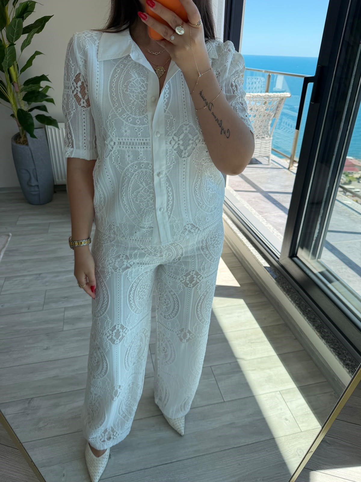 9615 Ajurlu Pantalon EKRU