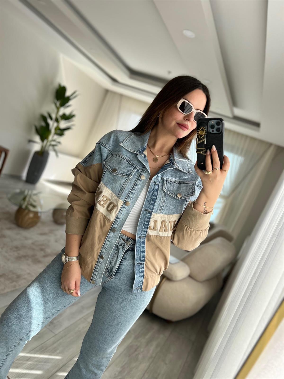 9619 Denim Ceket CAMEL