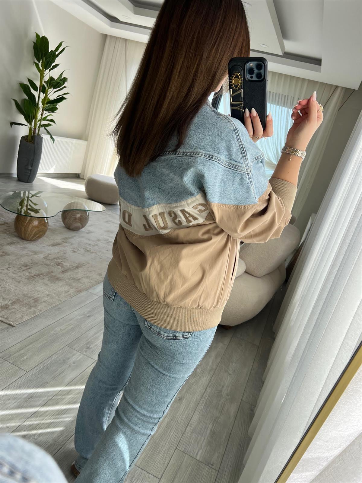 9619 Denim Ceket CAMEL